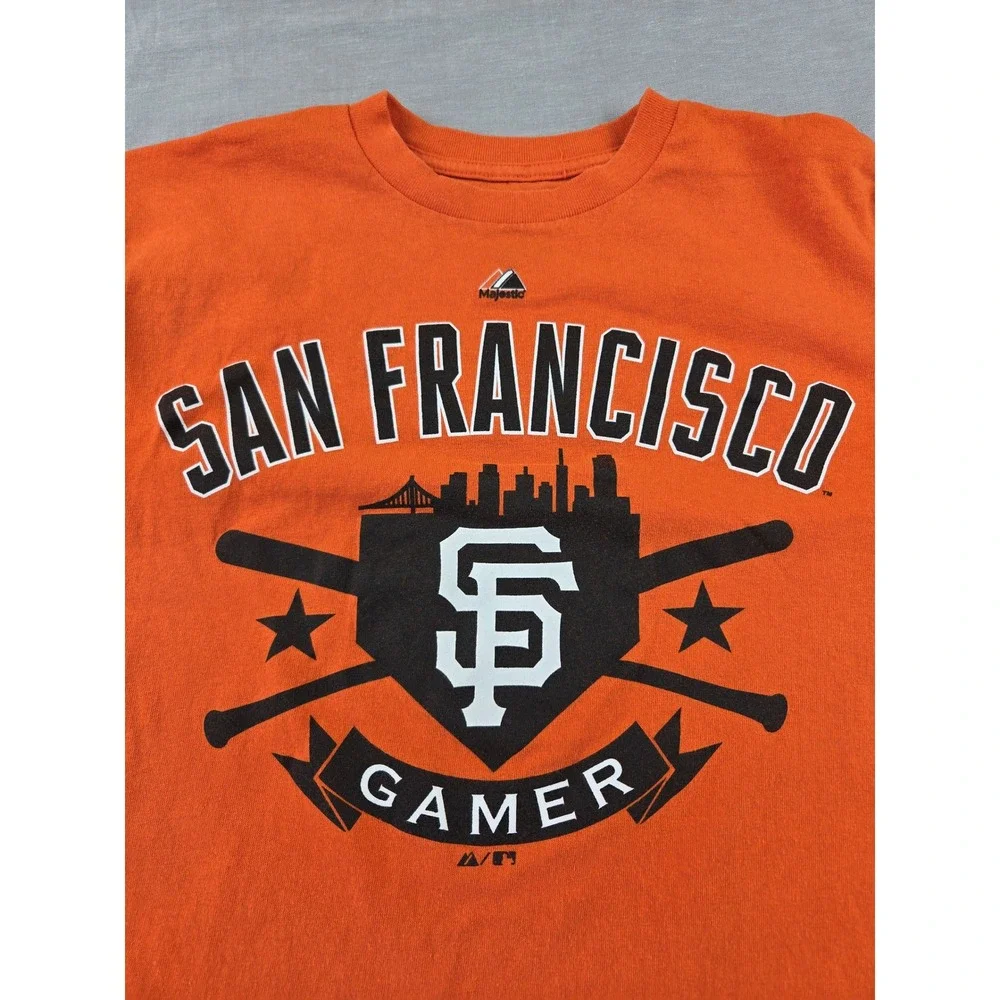 Majestic Kids San Francisco Giants Gamer Graphic T-Shirt Orange Medium MLB 2952X